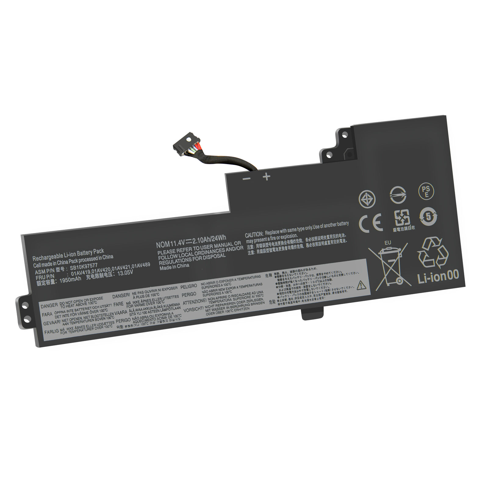 11.4V 2.1Ah 01AV421 01AV420 SB10K97578 01AV489 01AV419 Lenovo T470 T480 compatibele Accu