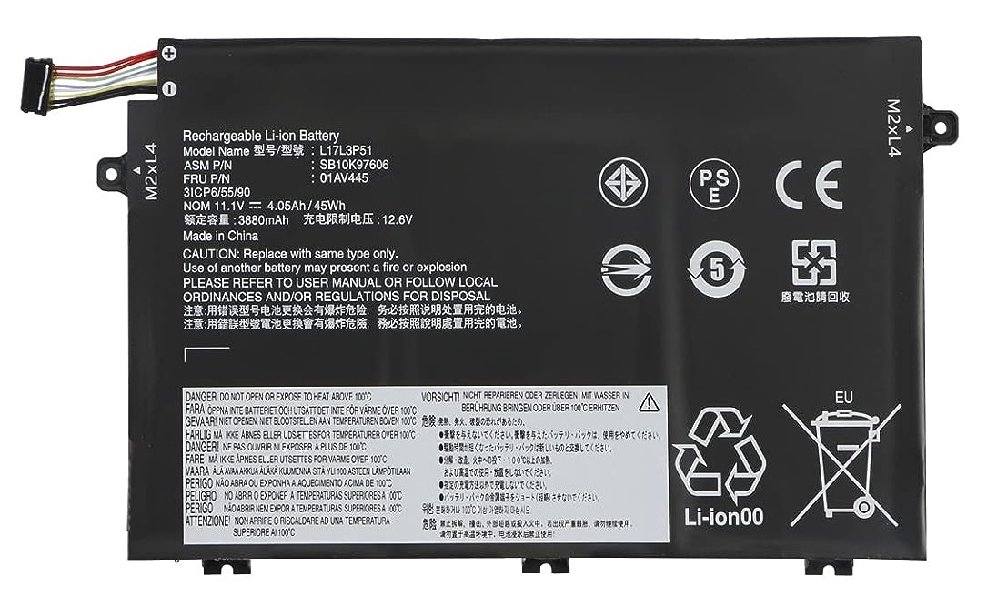 Lenovo ThinkPad SB10K97606 SB10K97608 01AV4444 L17C3P51 L17M3P52 SB10K97609 01AV445 L17L3P51 compatibele Accu