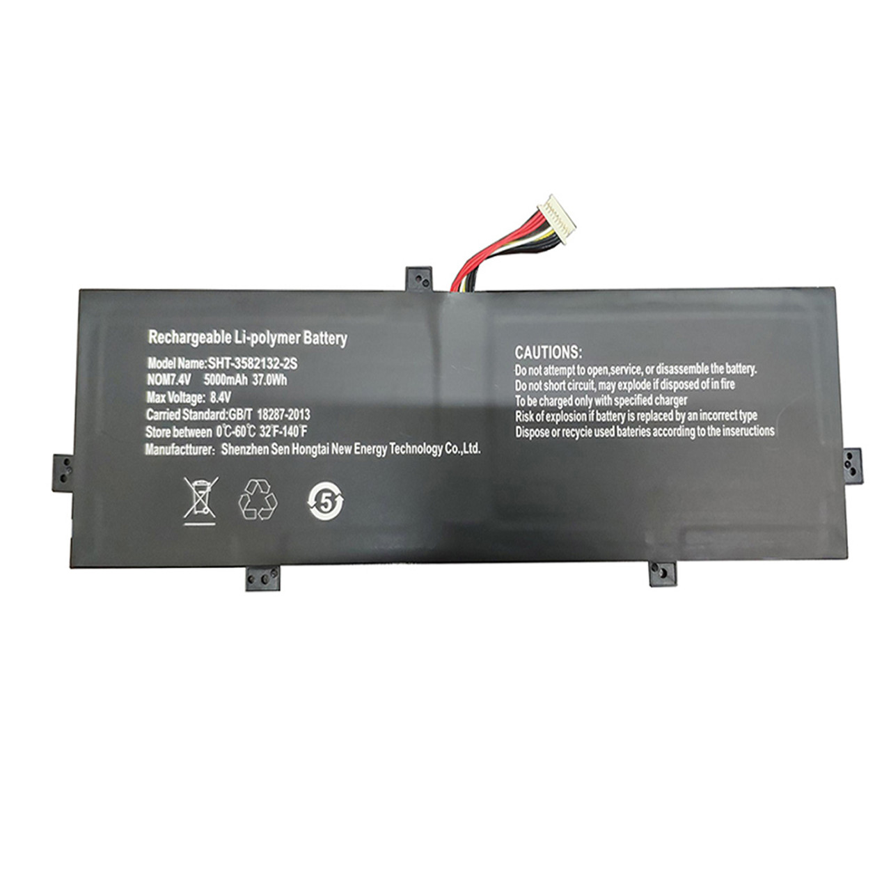 7.4V 5000mAh RTDPART 3582132-2S Haoqin haobook140compatibele Accu