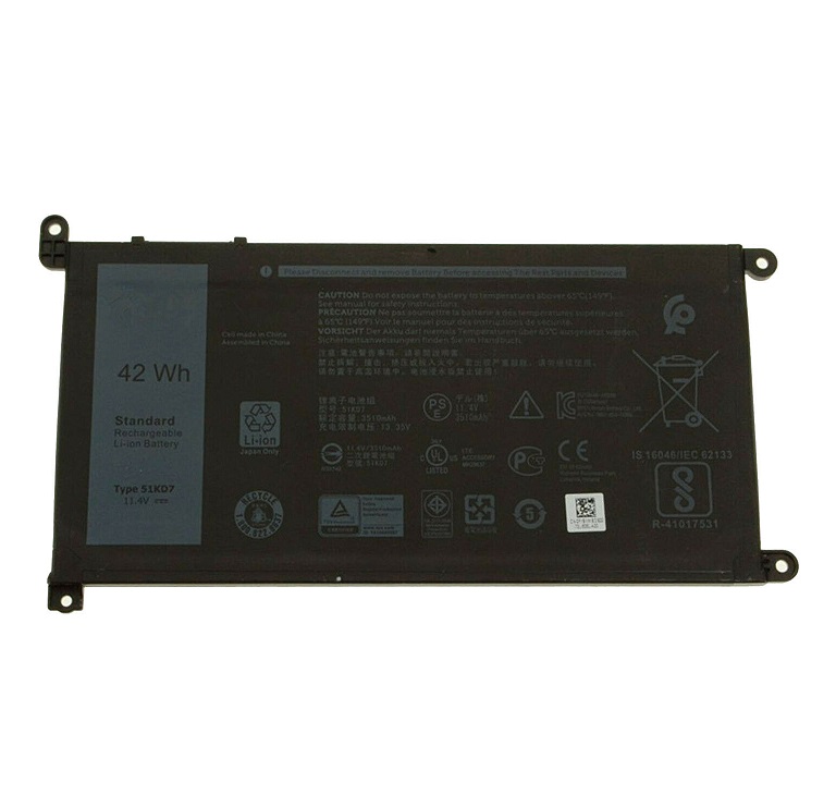 42Wh 11.4V Dell Y07HK 51KD7 K5XWW J0PGR 6CYH6 725KY 0FY8XM compatibele Accu