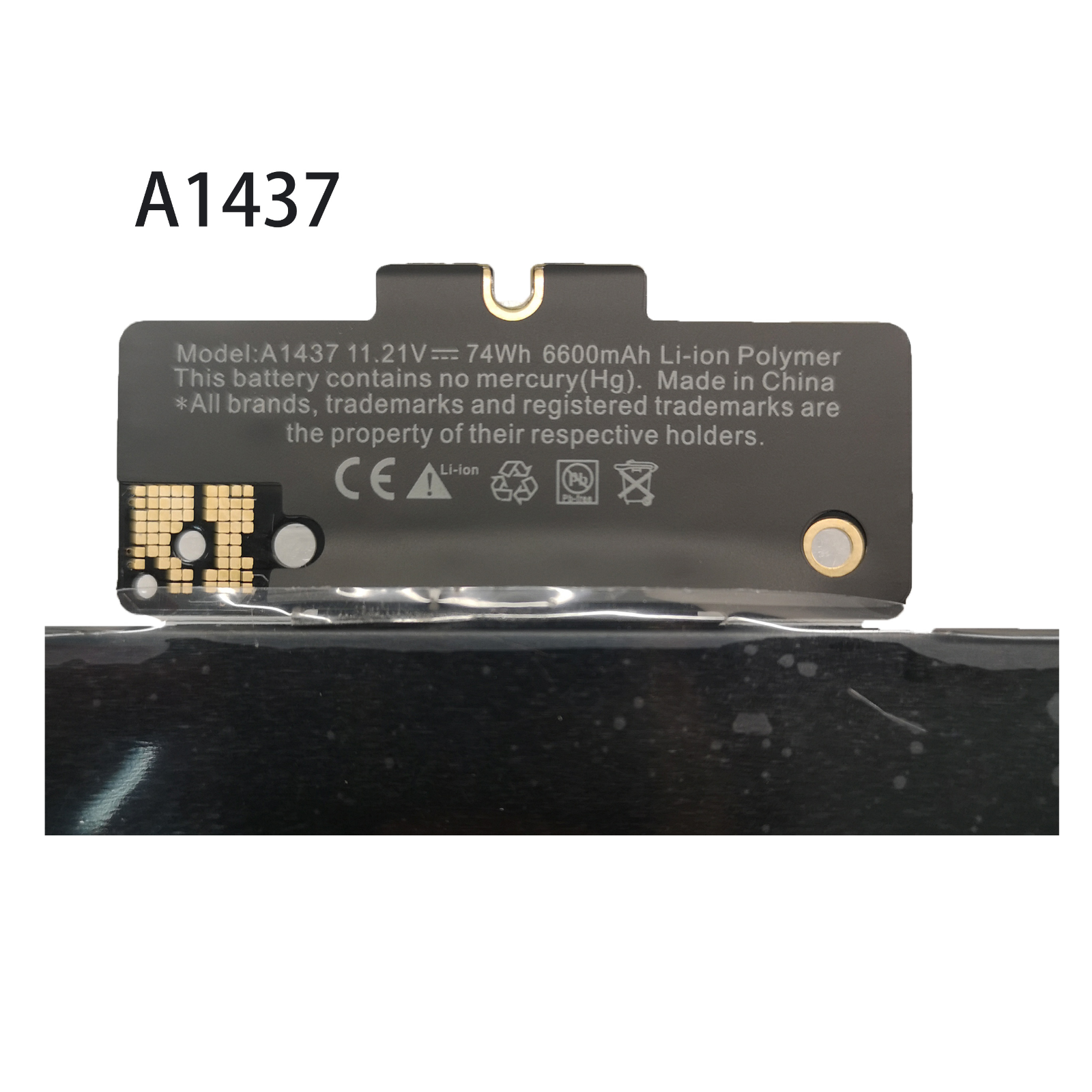 A1437 Apple A1425 (Late 2012), Retina MD101 MD101LL/A compatibele Accu - Klik op de afbeelding om het venster te sluiten