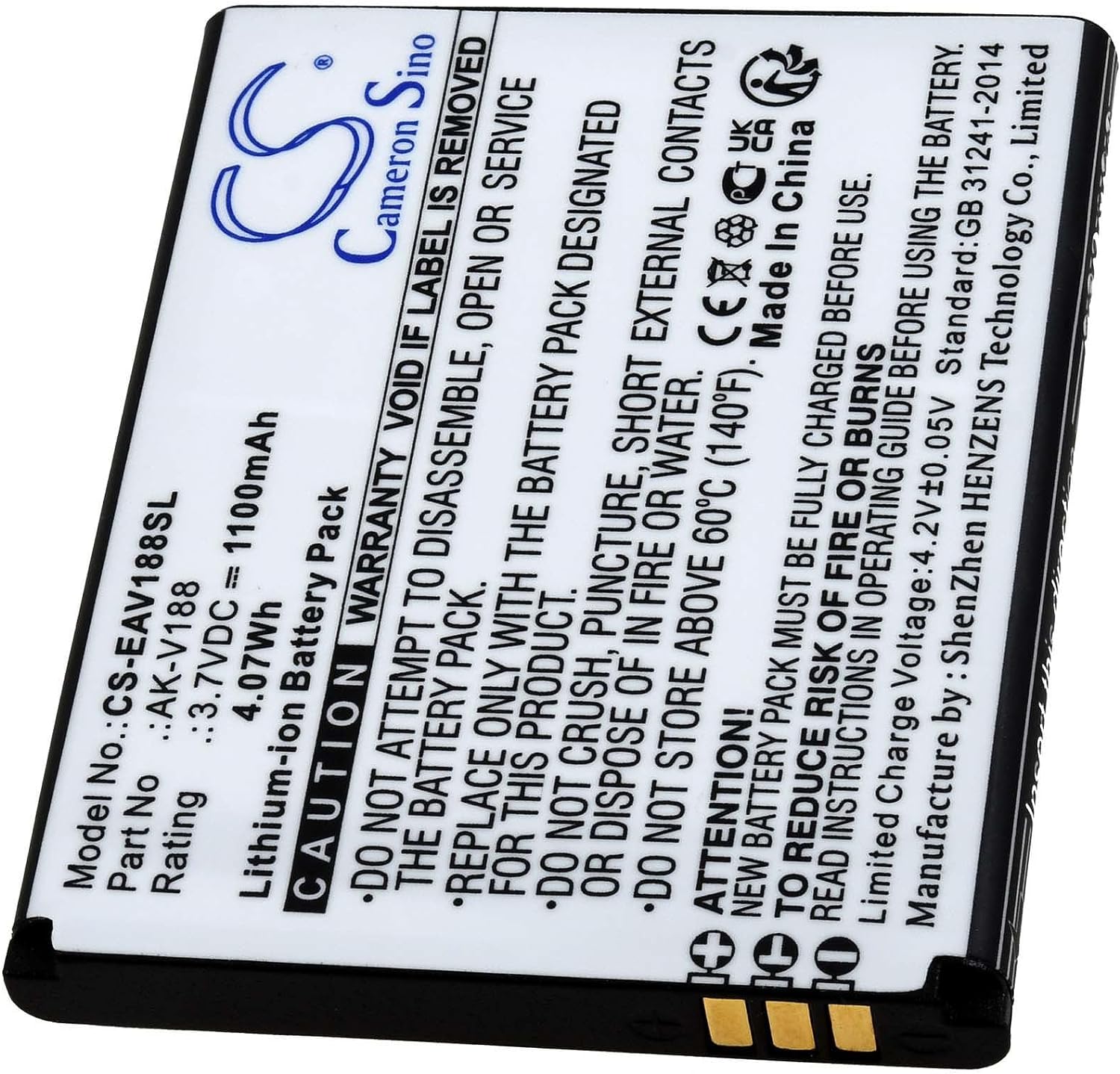 3,7V Li-Ion Emporia Touch Smart TouchSmart AK-V188 AKV188 compatibele Accu