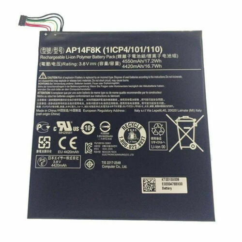 AP14F8K 1ICP4/101/110 Acer Iconia Tab A1-850 B1-810 B1-820 W1-810 compatibele Accu