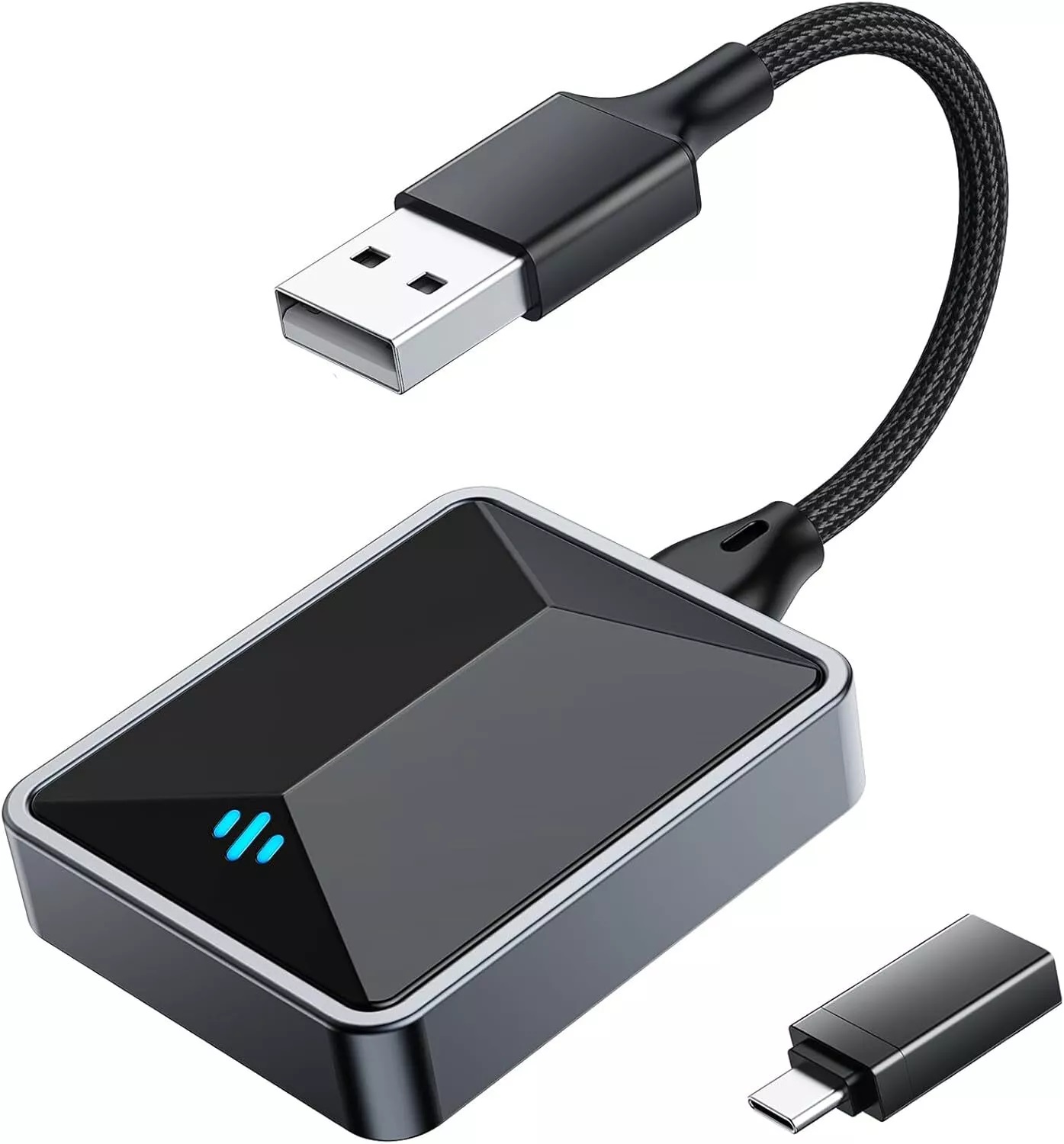 2 in 1 Wireless CarPlay Adapter USB BT Dongle Box for Apple CarPlay Android Auto compatibele Accu