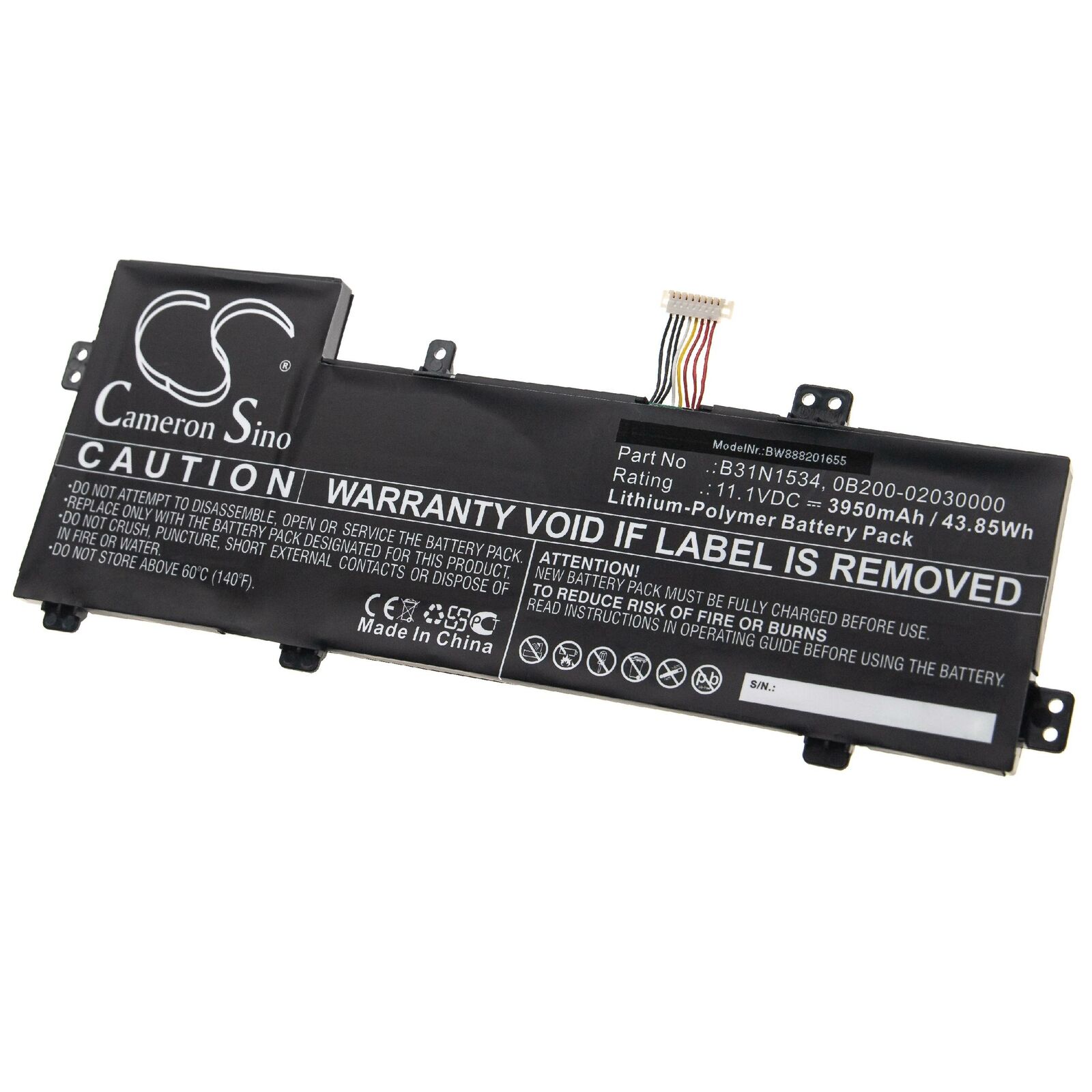 Asus UX510UX UX510UX-CN020T-BE UX510UX-CN044T UX510 B31N1534 compatibele Accu - Klik op de afbeelding om het venster te sluiten