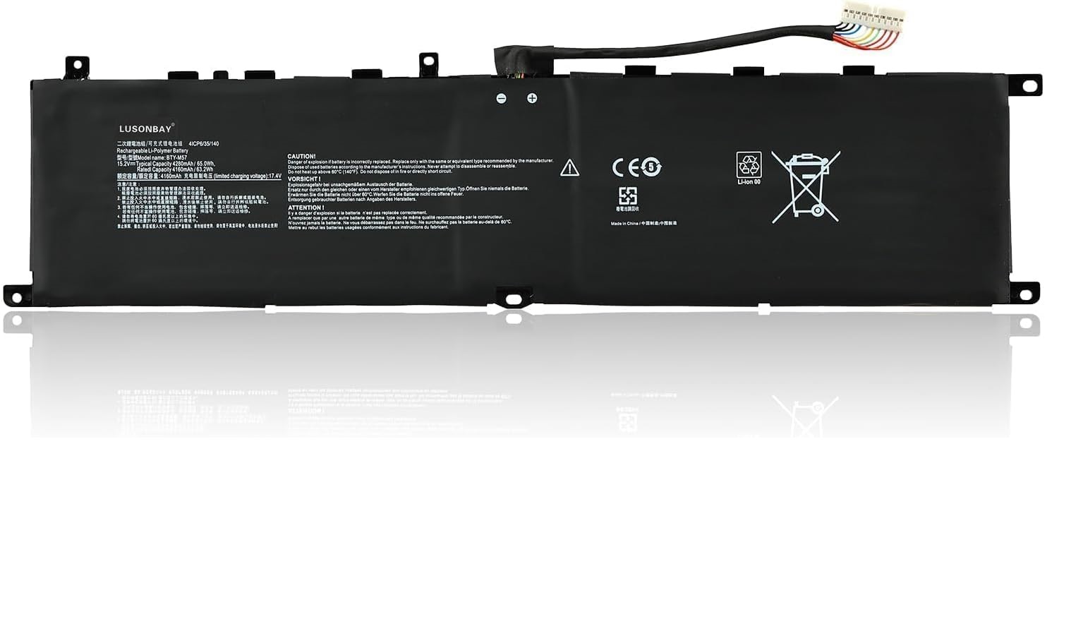 BTY-M57 MSI GP66 GP76 Leopard Gaming 10UE 10UG 10UH 11UE 11UG 11UH compatibele Accu