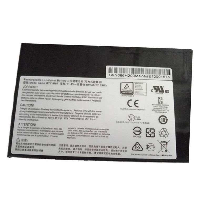 BTY-M6F MSI 16H2 GS60 2PC-010CN 6QE-243CN PX60 MS-16H2 2QE-215CN compatibele Accu