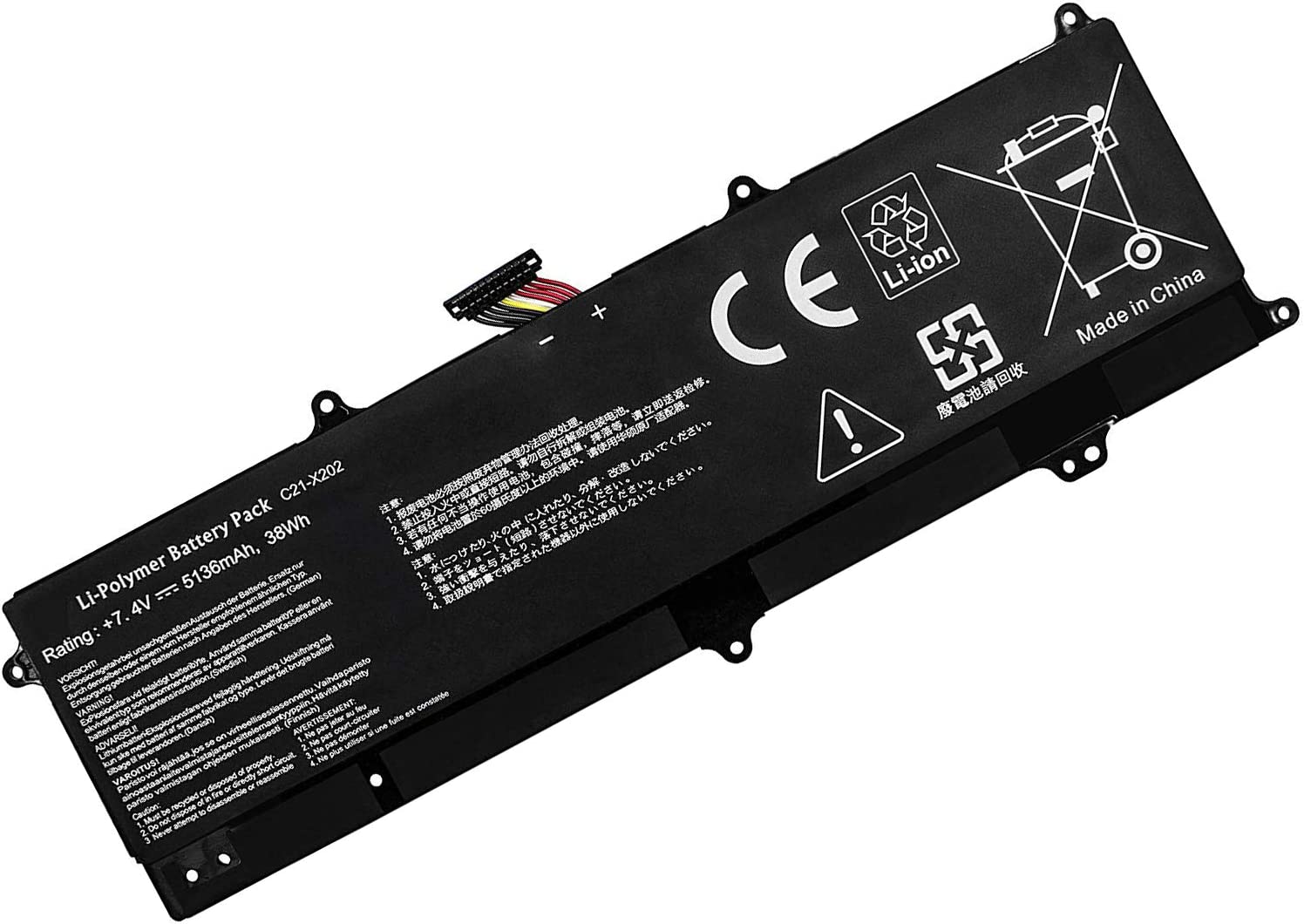 Asus F201E F201E-KX062H F201E-KX066DU X201E-KX096H compatibele Accu