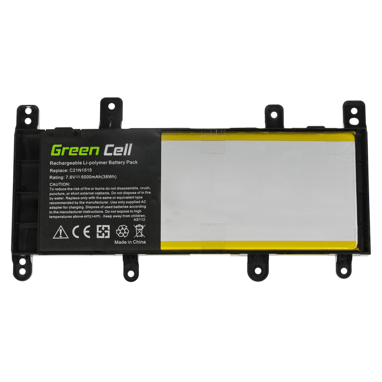 5Ah 7,6V 5000mAh 0B200-01800100 C21N1515 C21PQ9C Asus X756 compatibele Accu