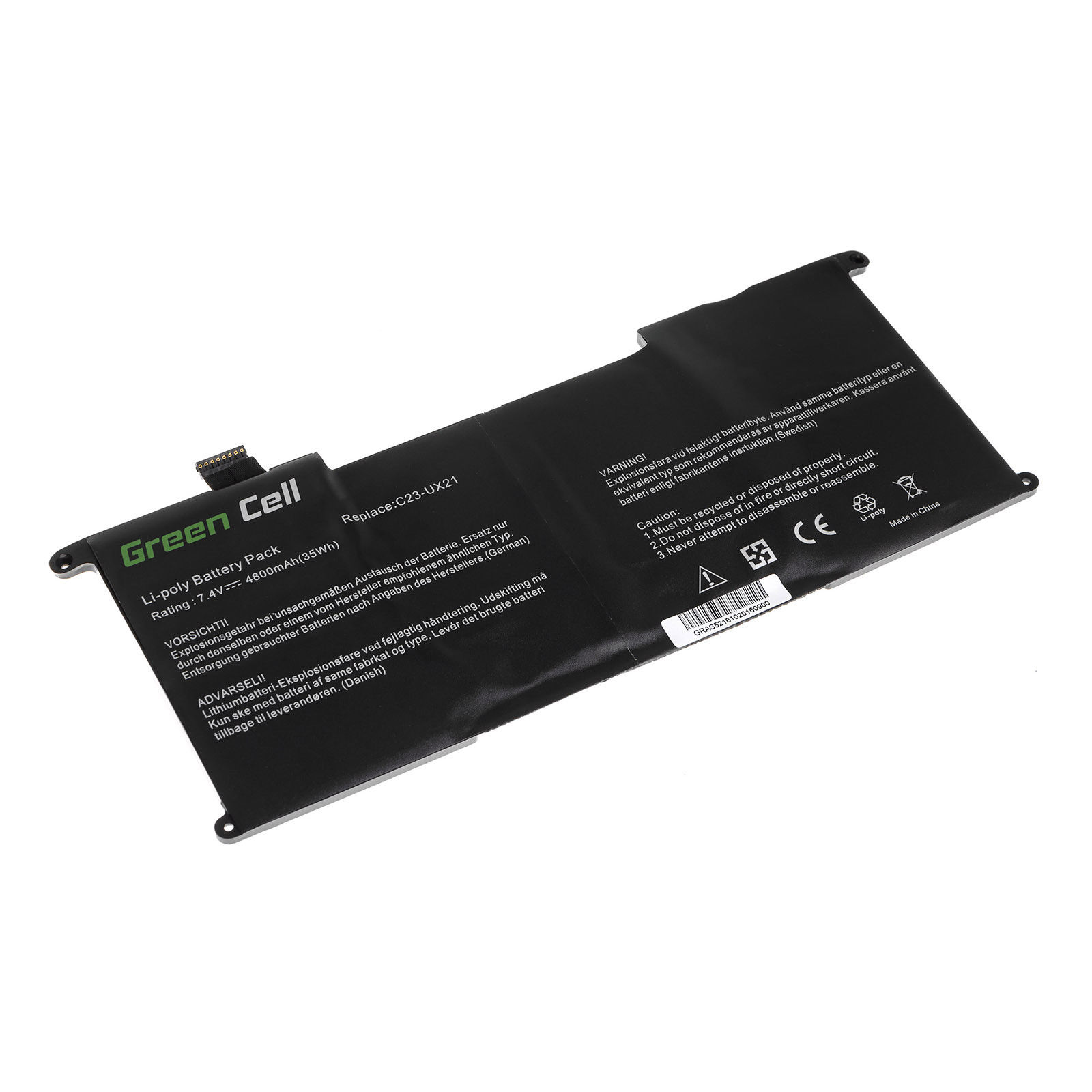 Asus UX21 Ultrabook UX21 UX21A UX21E UX21E-DH52 C23U compatibele Accu - Klik op de afbeelding om het venster te sluiten