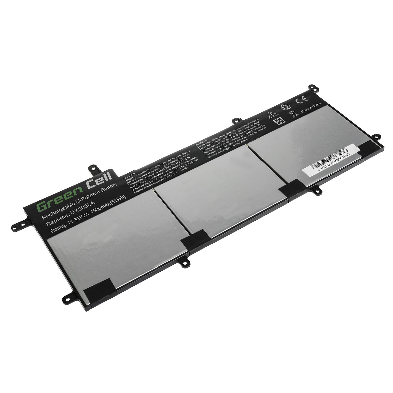 4500mAh Li-Po ASUS Zenbook UX305 UX305L UX305LA UX305UA C31N1428 compatibele Accu - Klik op de afbeelding om het venster te sluiten