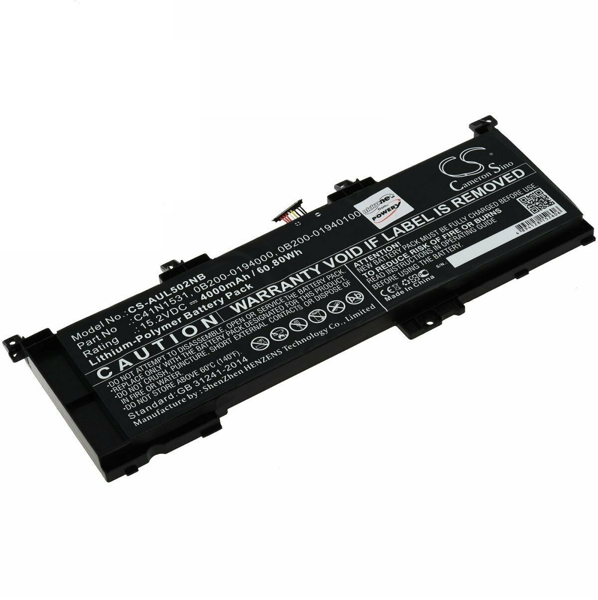 Asus GL502VY-DS71 GL502VY-DS74 Rog GL502VS GL502VT Rog Strix GL502VS C41N1531 0B200-01940100 compatibele Accu - Klik op de afbeelding om het venster te sluiten