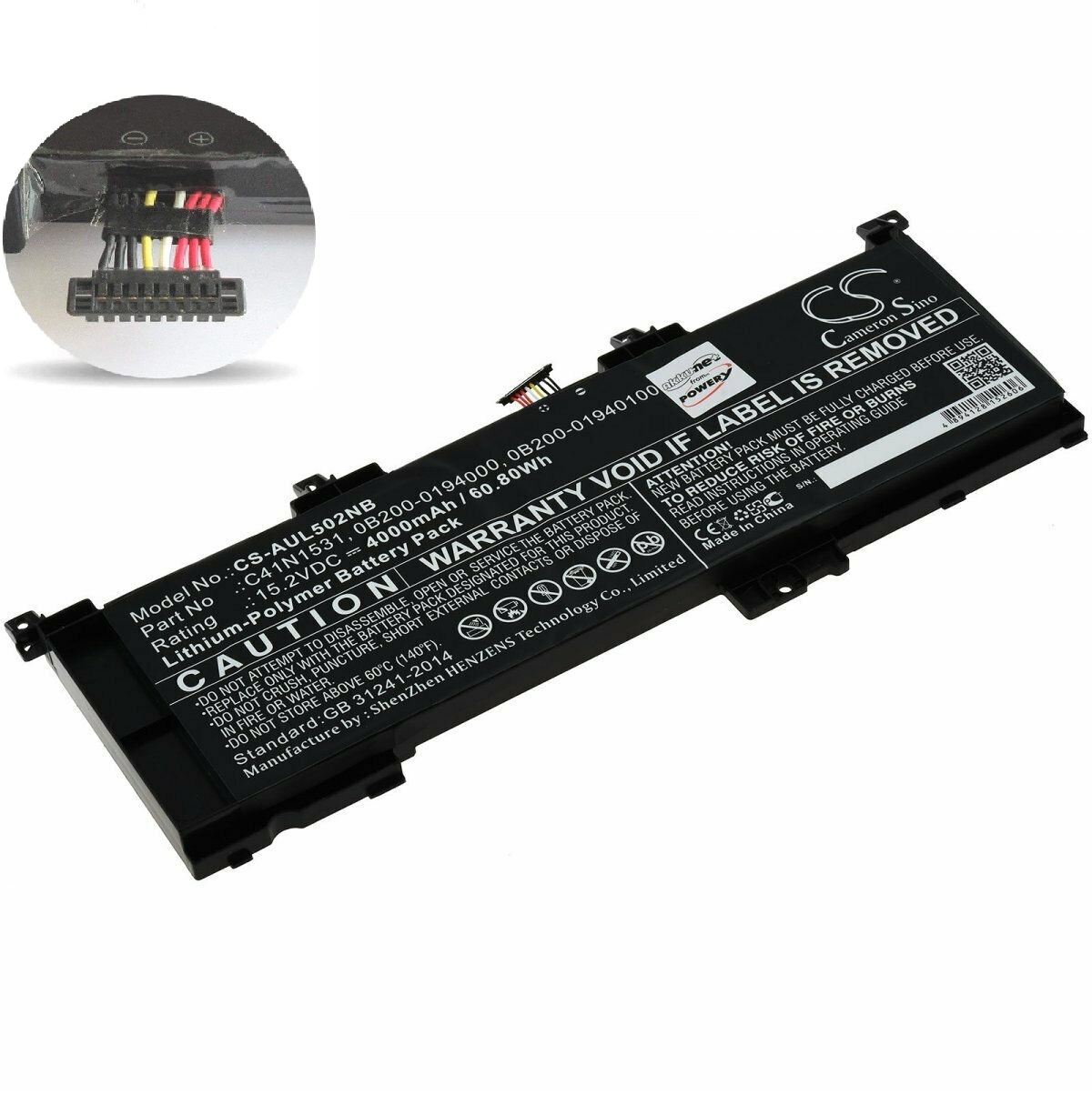 C41N1531 0B200-01940100 Asus GL502VS-1A GL502VS-1E GL502VT-1B GL502VY GL502VY-1A compatibele Accu - Klik op de afbeelding om het venster te sluiten