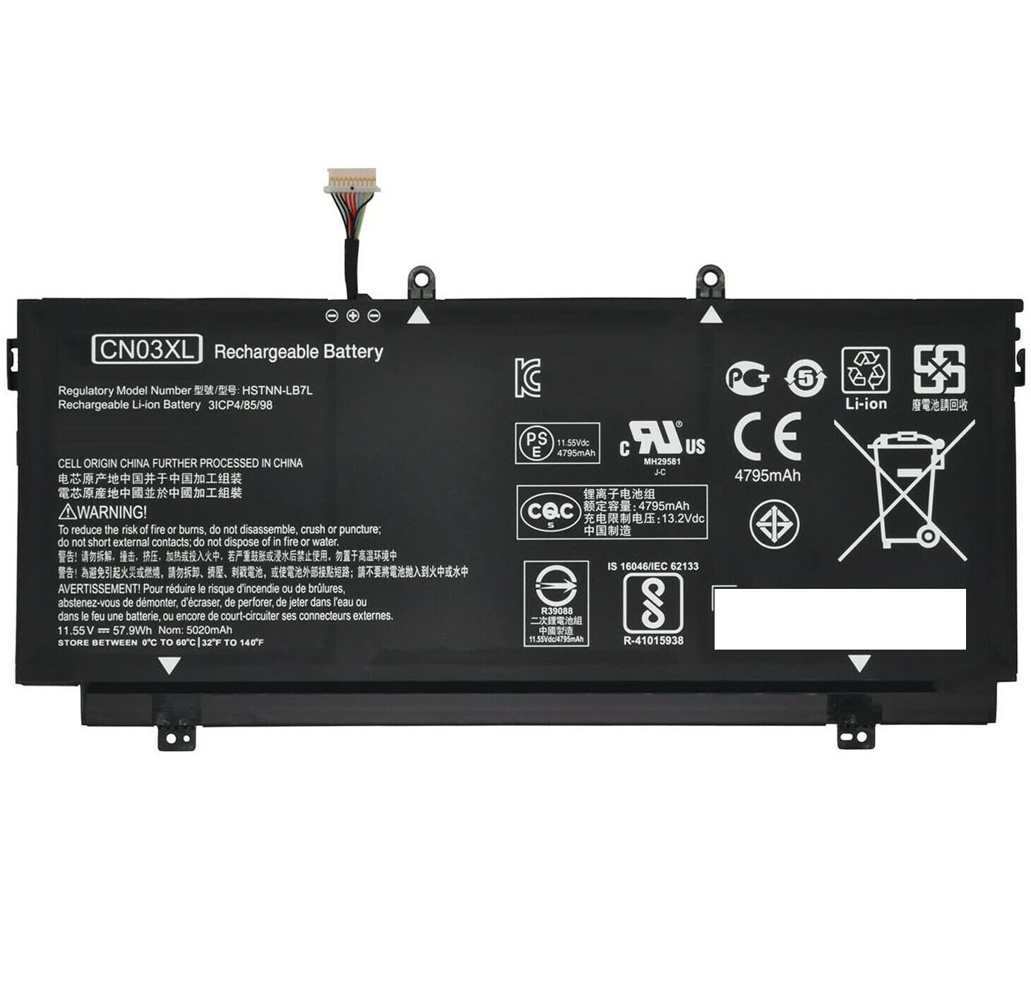 CN03XL HP ENVY 13-AB, 13T-AB 11.55V 58WH 921439-855 compatibele Accu