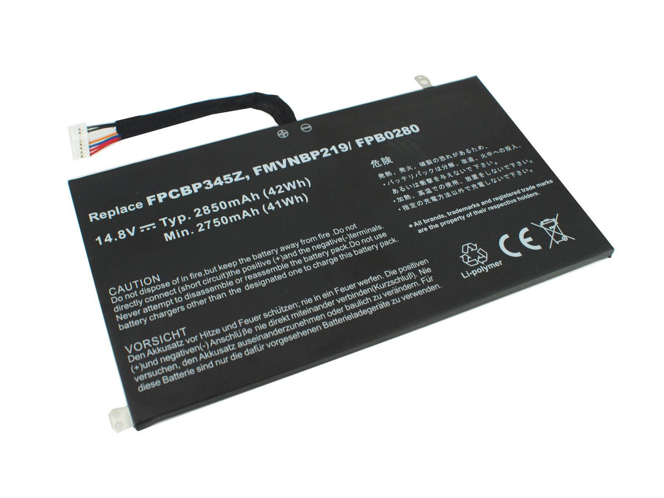 2850mAh Fujitsu UH572 FMVNBP219 FPB0280 FPCBP345Z compatibele Accu