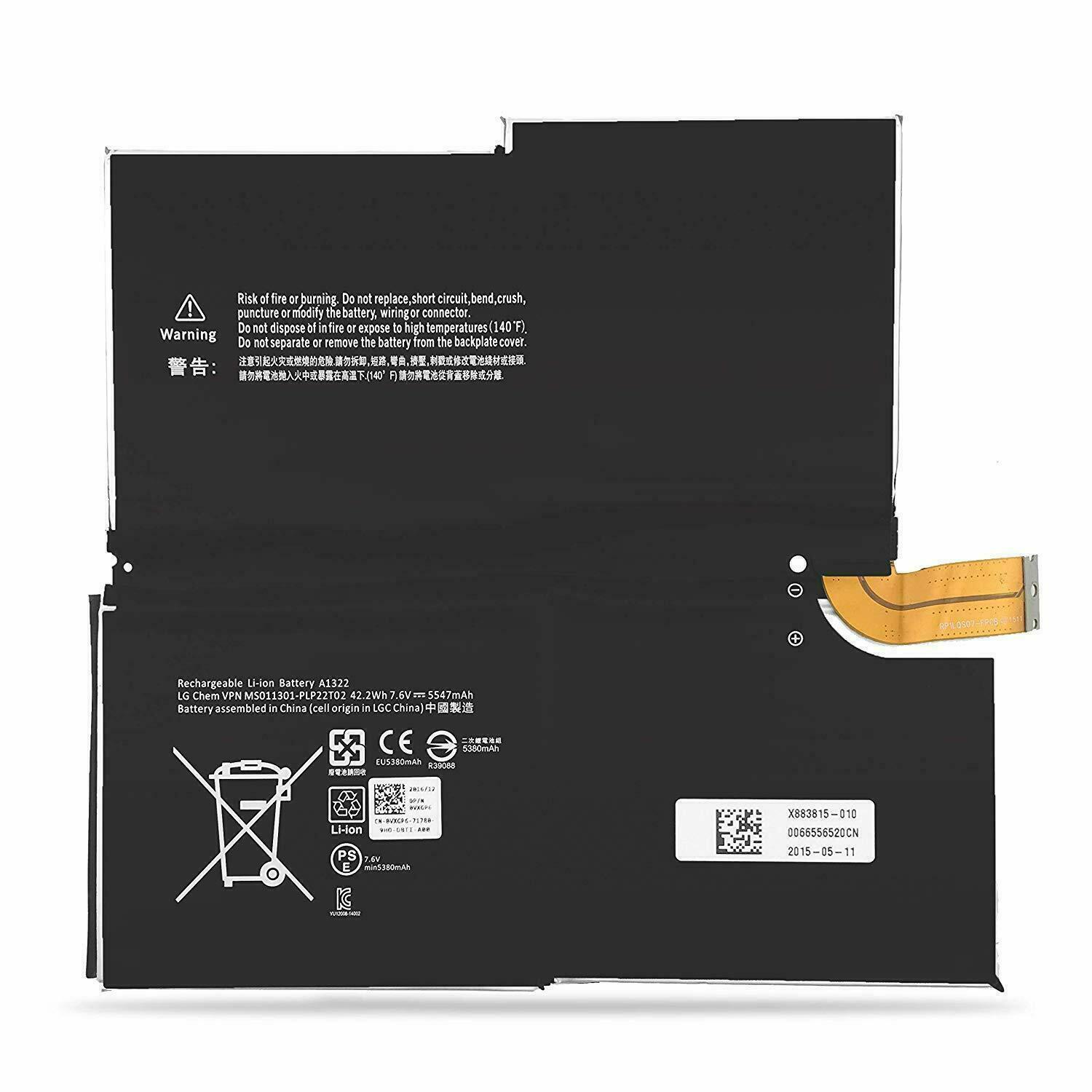 G3HTA005H Microsoft Surface Pro 3 1631 1577-9700 Tablet G3HTA009H MS011301-PLP22T02 compatibele Accu