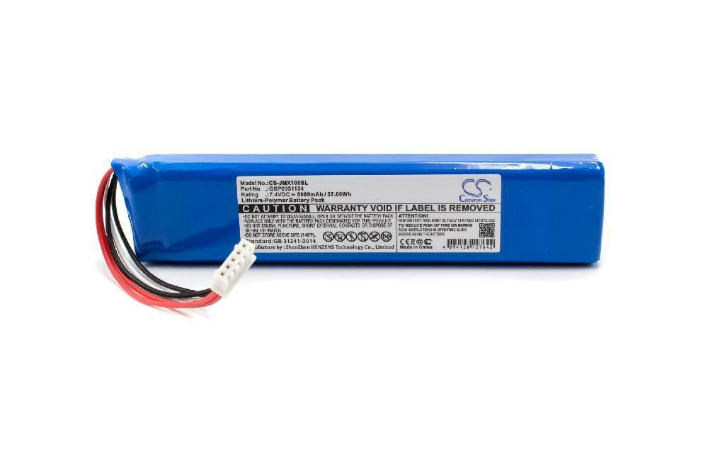 7,4V 5000mAh Li-Po JBL Xtreme 1 I,JBLXTREME ,GSP0931134 compatibele Accu