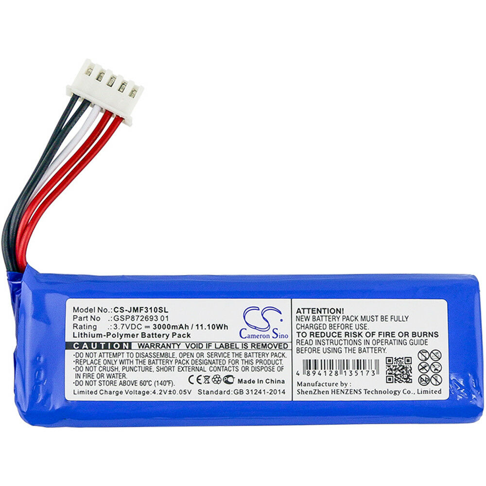 3,7V Li-Poly JBL Flip 4 Special Edition GSP872693 01-3000mAh compatibele Accu - Klik op de afbeelding om het venster te sluiten