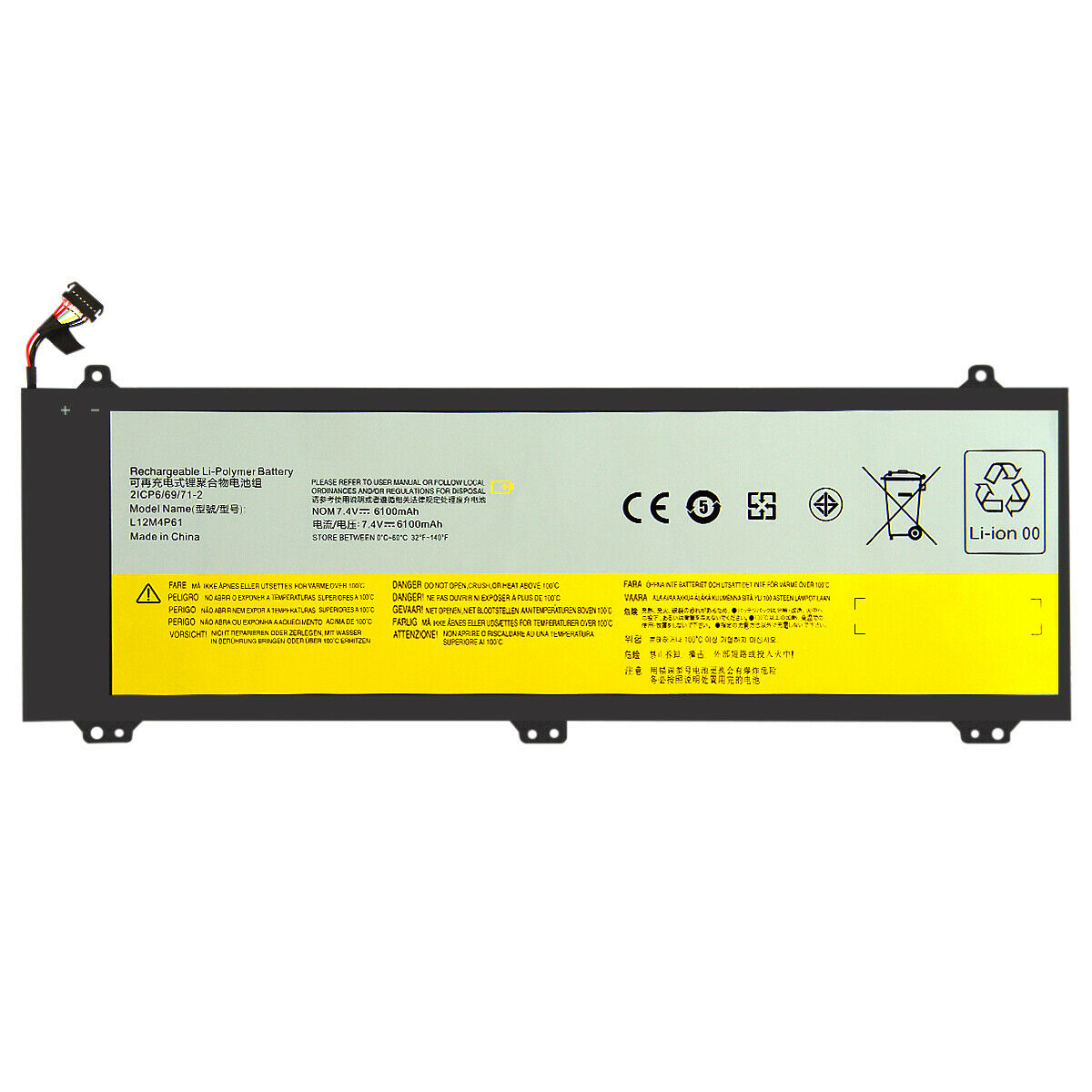 LENOVO 121500161 121500162 L12L4P61 L12M4P61 6100mAh compatibele Accu