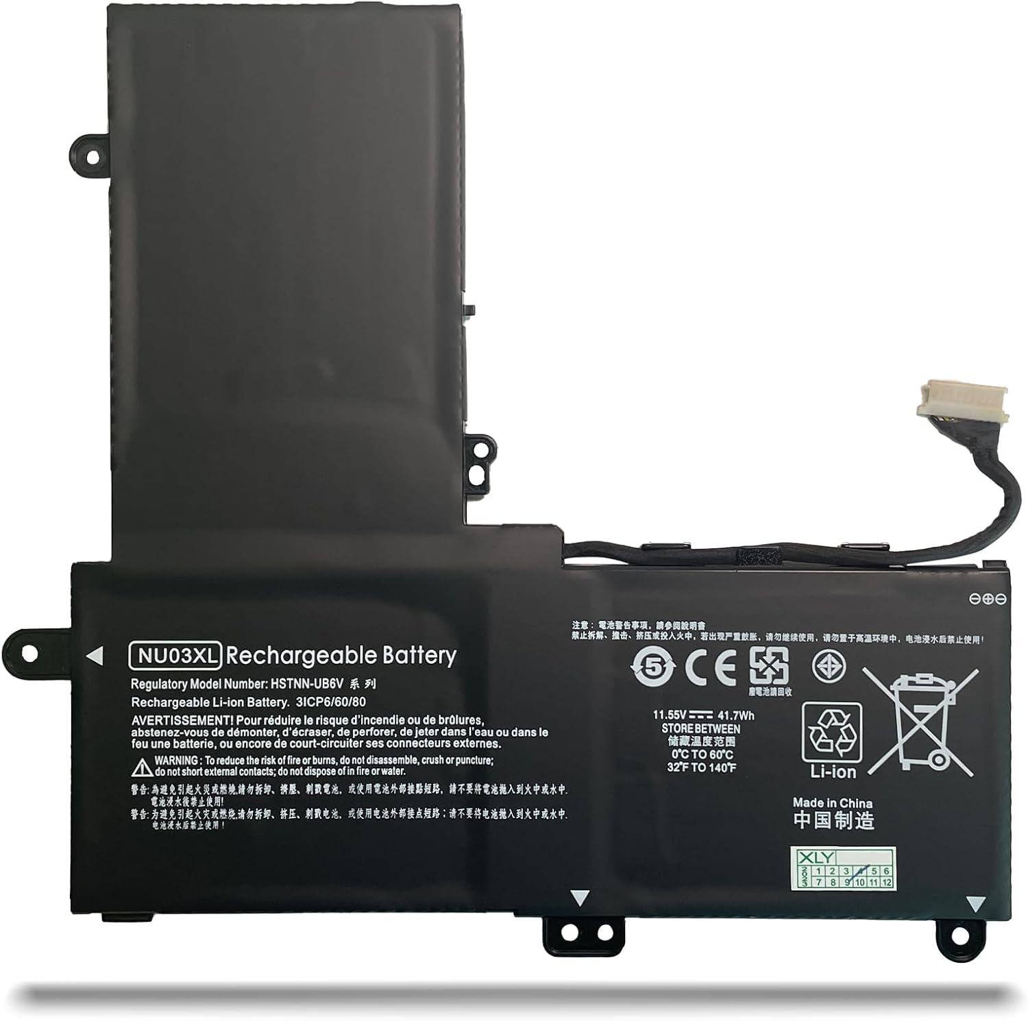 NU03XL HP 843536-541 844201-850 844201-855 HSTNN-UB6V TPN-C128 TPN-W11 compatibele Accu