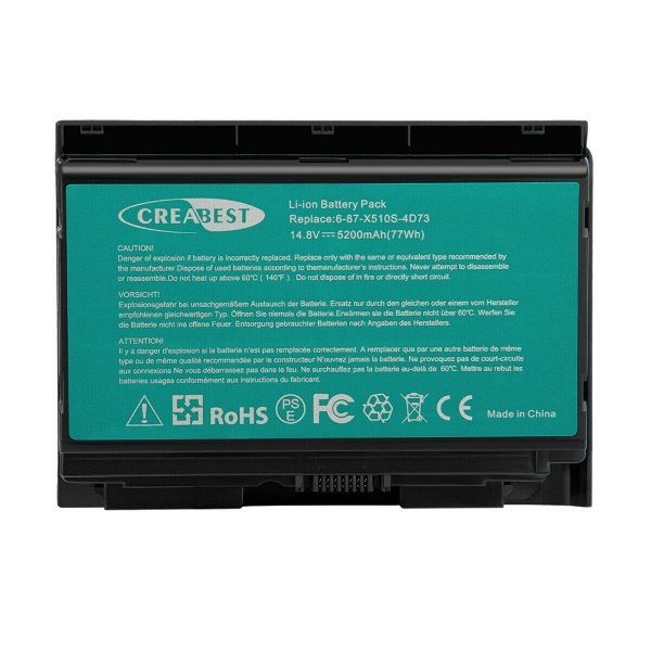 Clevo P150HM P151HM P170EM Sager NP8150 NP8170 P150HMBAT-8 compatibele Accu