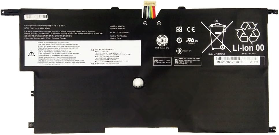 15V 45Wh Lenovo Thinkpad X1 Carbon Gen 2 20A7 20A8 3444 3448 3460 compatibele Accu
