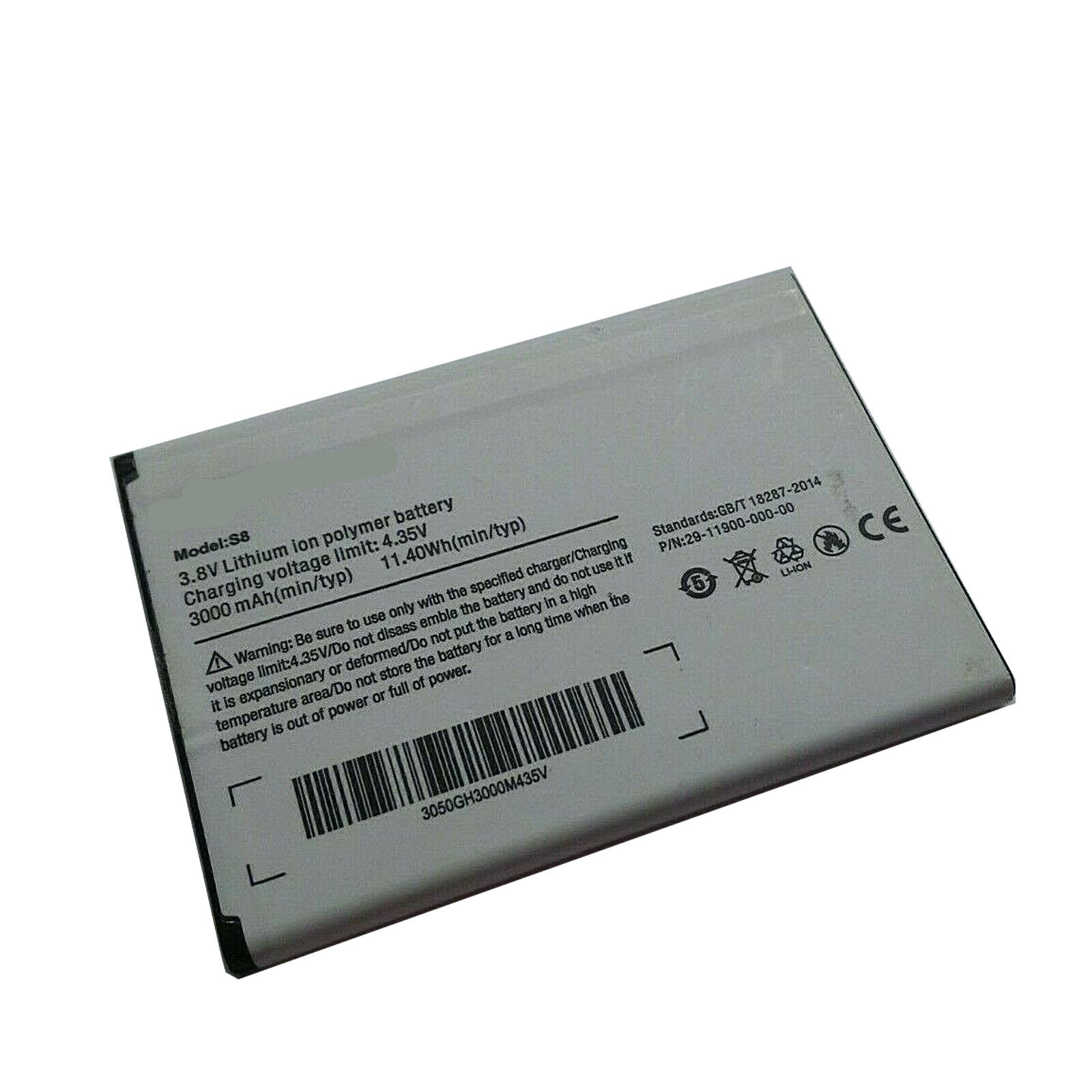 Ulefone S8,Ulefone S8 Pro 3000mAh 3,8V 11.4Wh Li-Polymer compatibele Accu