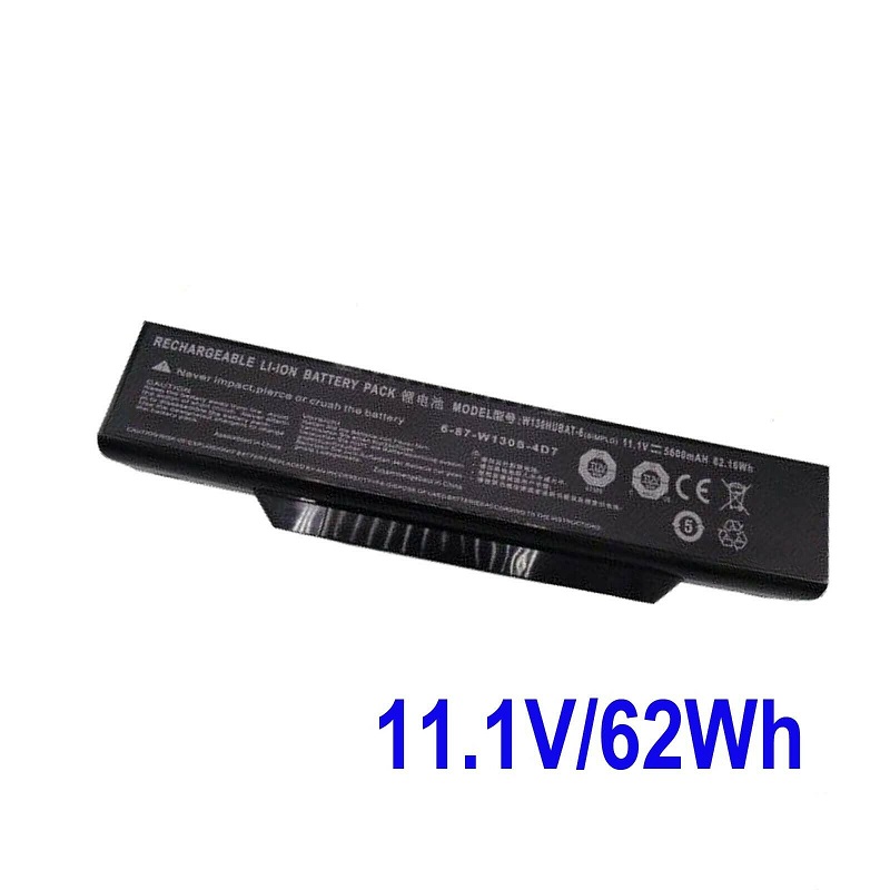 W130HUBAT-6 6-87-W130S-4D7 Clevo W130EV W130EW W130EX W130HU W130HV compatibele Accu